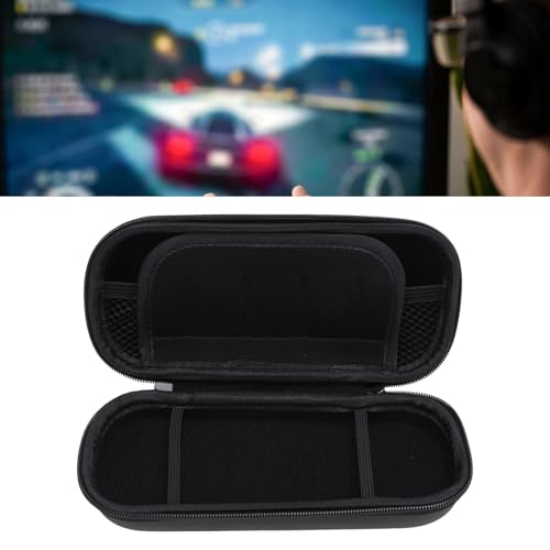 Eminchu 3000 Case, Water PU Hard EVA Carrying Case, Zippered Mesh Pocket with Durable Construction, Ideal for Game Cartridges & Accessories (Black) - color: Black