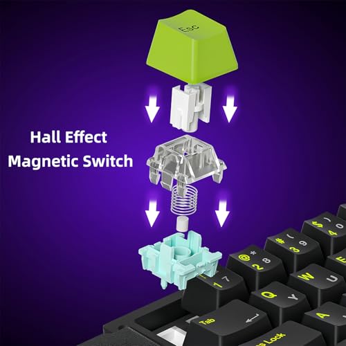 FKZ M30HE Rapid Trigger Gaming Keyboard,Hall Effect Magnetic Switch One Handed Hot Swap RGB Wired Mechanical Keyboard Adjustable Actuation 8K Hz Polling Rate Macro Keypad for E-Sports Gamer (White) - color: White