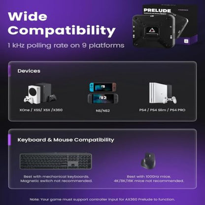 Keyboard and Mouse Adapter for Xbox Series X/S, One & X360 | Mobile App Setup, Console FPS Gaming Converter, Custom Key Mapping, Plug and Play,The Control Is More Precise and Smoother
