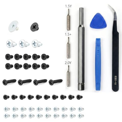 40PCS Full Screw Set with Repair Tools for Nintendo Switch HAC-001 | Replacement Screws Kit, Including Tweezer Pry Tool Y1.5 Triwing + Phillips Screwdrivers