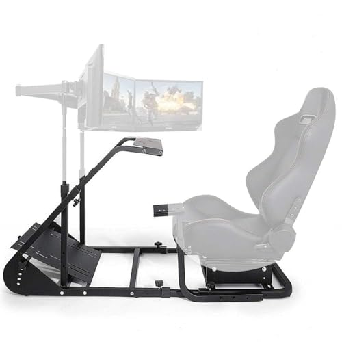 Racing Cockpit Frame Fit for Logitech G25 G27 G29 G920 Without Wheels Pedals and Real Racing Seat Driving Simulator Cockpit with Capacity 220LBS