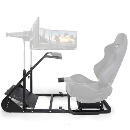 Racing Cockpit Frame Fit for Logitech G25 G27 G29 G920 Without Wheels Pedals and Real Racing Seat Driving Simulator Cockpit with Capacity 220LBS