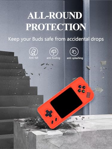 Silicone Case for Anbernic RG28XX ,Full Body Soft Silicone Handheld Drop-Proof Protector Case with Shockproof,Non-Slip,Anti-Collision,Purple - color: Orange
