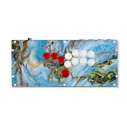 Gaming Skin Compatible with Hit Box (PS4/PC) - Island Swirl - Premium 3M Vinyl Protective Wrap Decal Cover - Easy to Apply | Crafted in The USA by MightySkins - color: Island Swirl