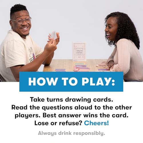 Truth or Drink Party Game by Cut I As Seen on TikTok, YouTube, and Snapchat | 410 Hilarious Questions | Ages 21+ | 2+ Players I Fun Games for Adults