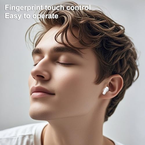 ASHATA Wireless Earbuds, 5.2 Gaming Headphones with Low Latency Noise Cancelling, Lightweight Ergonomic Design for Android iOS