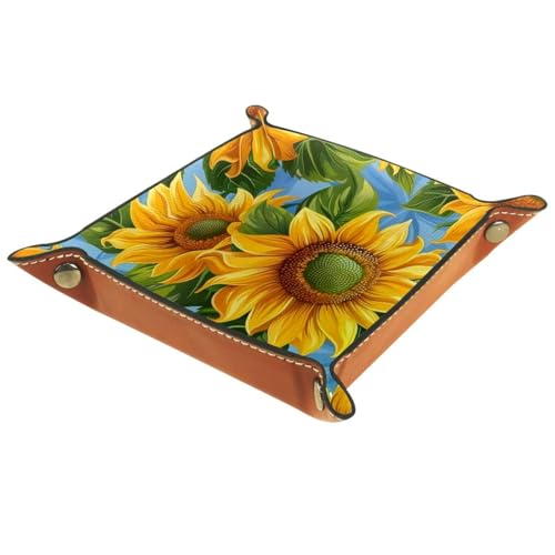 Sunflower Dice Tray Dice Rolling Tray Folding Dice Holder for Dice Games, Like RPG, DND and Other Table Games - color: Multi 6