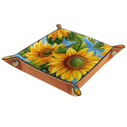 Sunflower Dice Tray Dice Rolling Tray Folding Dice Holder for Dice Games, Like RPG, DND and Other Table Games - color: Multi 6