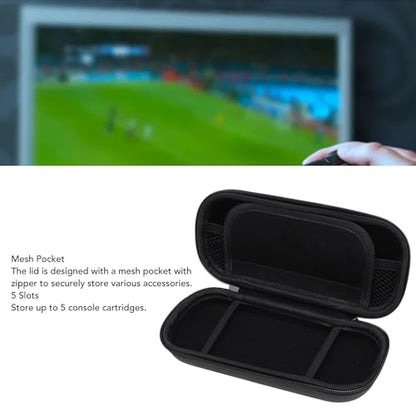 Eminchu 3000 Case, Water PU Hard EVA Carrying Case, Zippered Mesh Pocket with Durable Construction, Ideal for Game Cartridges & Accessories (Black) - color: Black