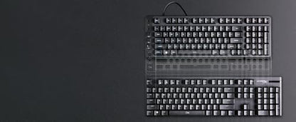 HyperX Eve 1800 – Gaming Keyboard, 1800 Form Factor,10 Zone Customizable RGB Lighting, Built-in Media Buttons, Membrane Switches, – Black - size: Compact