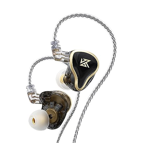 CCA KZ ZAS in Ear Monitor Headphones 16 Units 7BA 1DD Hybrid Drivers HiFi IEM Earphones High Clarity Wired Earbuds for Musicians Singers Audiophile Dj Drummers - color: KZ ZAS Black, size: no mic