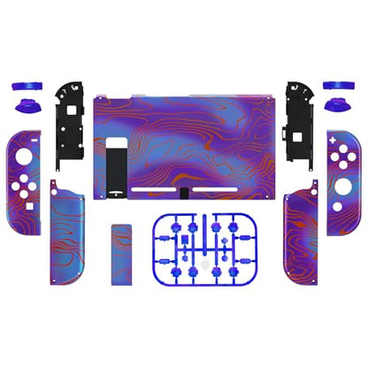 eXtremeRate DIY Replacement Shell Buttons for Nintendo Switch, Back Plate for Switch Console, Housing with Full Set Buttons for Joycon Handheld Controller - Damascuscamo - color: Damascuscamo