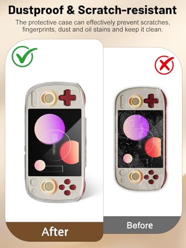 Arxonis Tpu Protective Case for AYANEO Pocket AIR Mini Handheld Game Console, Full-Body Protective Cover with Precise Cutout, Shockproof Dustproof Protector Sleeve & Scratch-Resistant Sleeve (Clear) - color: Clear