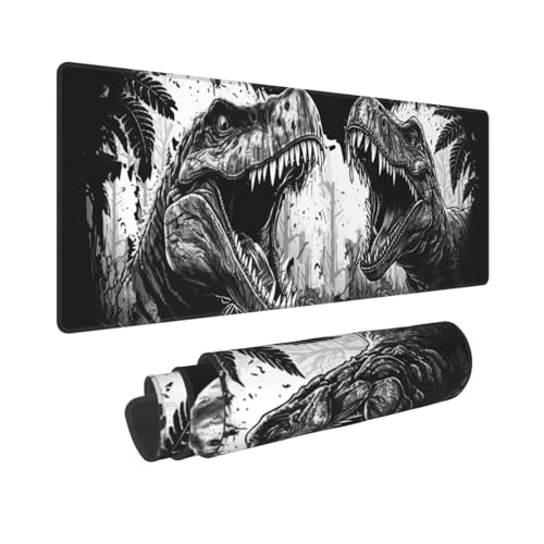 Dinosaur Mouse Pad XL Large Mousepad Non Slip Rubber Base Desk Mat for Laptop Computer Gaming 31.5" X 12" - color: Dinosaur