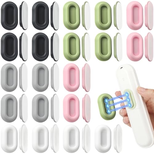 VZZNN 20 Pack Magnetic Remote Control Holder Wall Mount (5 Colors), Self Adhesive TV Remote Holder No Drill for Home Office TV, Fan and Air Conditioner Remote Control - color: 5 Colors