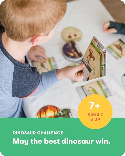 SimplyFun Dinosaur Challenge - Learn About Dinosaurs and Situational Analysis - Engaging and Educational Kids Card Game - 2 to 4 Players - Ages 7 & Up - style: Dinosaur Challenge