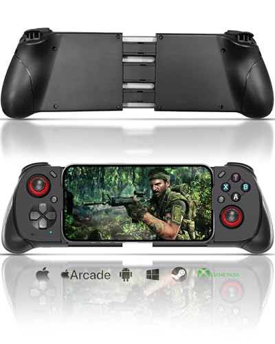 Joso Wireless Mobile Gaming Controller for iPhone/Android, Phone Controller Support Phone Case, Analog Trigger, Play Call of Duty, Genshin Impact, Minecraft, Roblox, Cloud Joystick for iOS Android