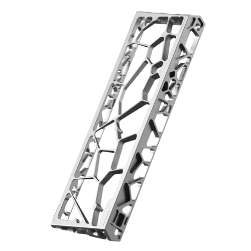 H60 Hollow Aluminum Keyboard Case,60% Compact Customized Mechanical Gaming Keyboard Housing Compatible with Wooting60/Win60/GH60/MADLIONS MAD 60 HE 61Keys Barebones Keyboards DIY (Silver) - color: Silver