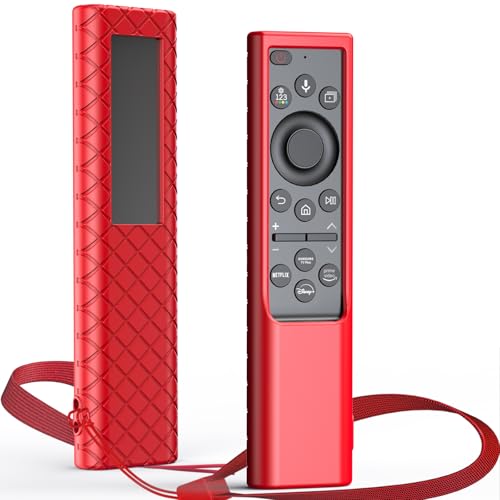 Remote Cover for Samsung Smart TV, Silicone Protective Case for Solar Cell BN59-01357 BN59-01385 BN59-01265A BN59-01388A Controller Case Skin Sleeve Red - color: Red