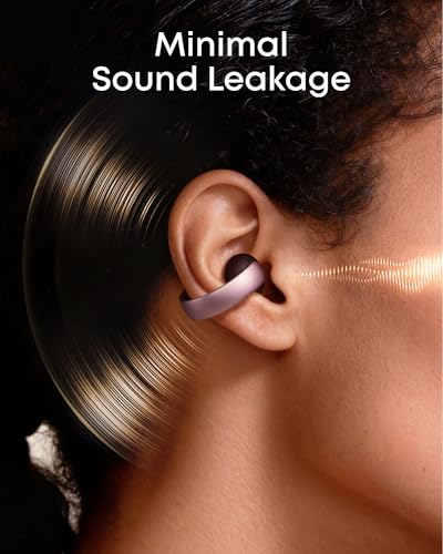 Soundcore AeroClip by Anker, Open-Ear Earbuds, Clip-On Headphones, Adaptive Comfort, Clear Calls with 4 Mics and AI, Stable Fit, 12mm Drivers for Powerful Bass, Hi-Res, Open-Ring Design | Ultra-Comfort for Running Workout, Stable, Power Bass, Hi-Res, 32H