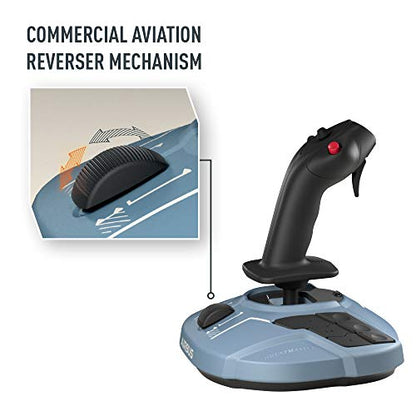 Thrustmaster TCA Sidestick Airbus Edition Flight Sim Joystick - PC | A320 1:1 replica, drift-free magnetic sensor, 17 mappable action buttons, built-in throttle, thrust reverser, Hall sensor - style: Sidestick