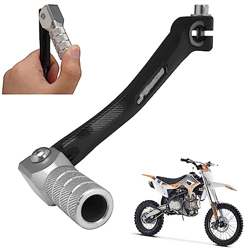 JFG RACING Motorcycle Folding Gear Shifter Shift Lever Pedal CNC Universal for CRF XR RM KX KLX TTR PW SSR Apollo TAO TAO SDG 50cc - 125cc Dirt Pit Bike Sliver - color: Silver