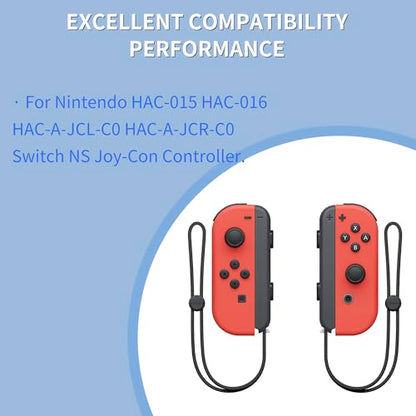 2 Pack HAC-006 Battery, Upgraded 525mAh Replacement JoyCon Battery for Nintendo Switch HAC-015 HAC-016 Left & Right Joy-Con Controller