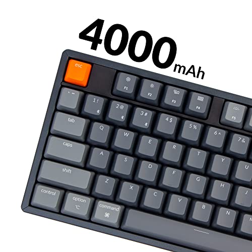 Keychron K10 Full Size 104 Keys Bluetooth Wireless/USB Wired Mechanical Gaming Keyboard with Keychron Super Brown Switch/RGB Backlight/Multitasking Computer Keyboard for Windows/Mac, Aluminum Frame - color: Keychron Super Brown Switch