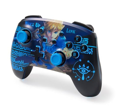 PowerA Enhanced Wireless Controller for Nintendo Switch with Lumectra - Wake Up Link, Gamepad, Game Controller, Bluetooth Controller, Rechargeable - style: Wake Up Link