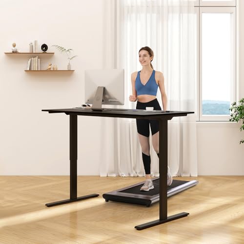 FLEXISPOT Standing Desk Electric Height Adjustable Desk with 40 x 24 Inch Splice Board, Home Office Computer Workstation, Black Top + Black Frame - color: Black, size: 40"x24"