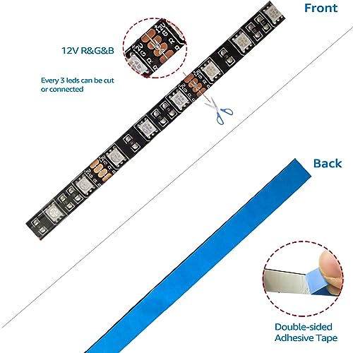 5M Black PCB 5050 RGB LED Strip Waterproof IP65 300 SMD Black PCB Board DC 12V Flexible Light - color: RGB (Red, Green, Blue)