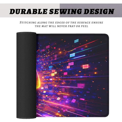 Gaming Controller Mouse Pad, Neon Loading Gaming Desk Mat with Stitched Edges,Non-Slip Waterproof Rubber Base Mouse Mat, 31.5x11.8in Mouse Pads for Desk Home Office Gaming - color: Gaming Controller, size: 31.5x11.8in