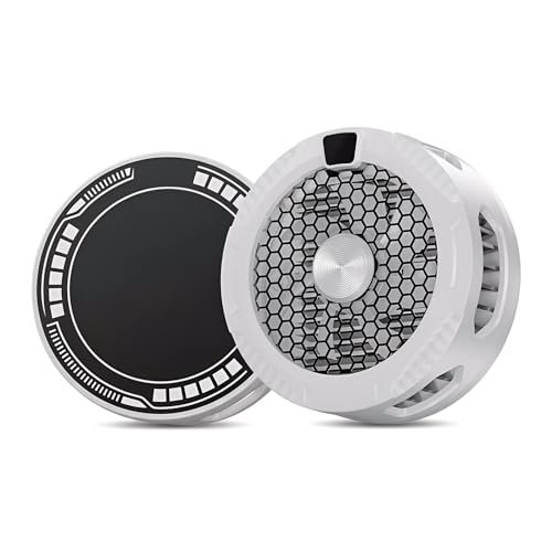 External Cooling Fans for ipad/Surface pro, Compatible for Steam Deck,Universal Radiator with Temperature Display for Mobile Gaming,Tiktok Live Streaming-White