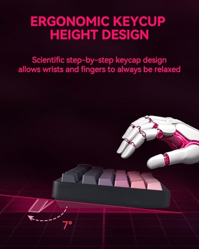 LEOBOG x Aula HI75C Pro Mechanical Gaming Aluminum Wireless Keyboard | Tri-Modes Bluetooth/USB-C/Wireless,Hot Swappable Pre-lubed Reaper Switches, Programmable RGB Backlit 81 PBT Keycaps - color: Black Pink