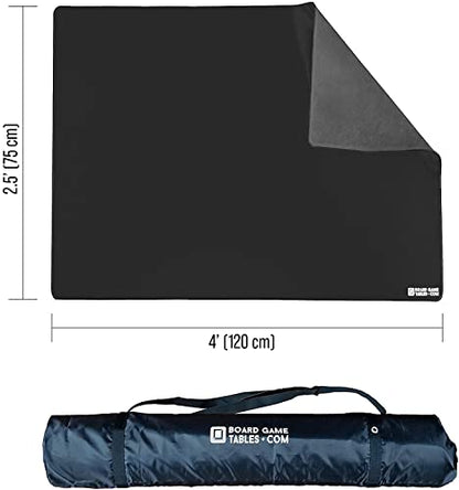 Allplay Board Game Playmat, 2.5'x4', Small, Black | Thick Super Cushioned, Stitched Edge, Water Resistant, with Carrying Case for Board Games, Card Games, RPGs - color: Black, size: Small (2.5'x4')