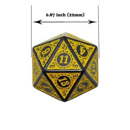 SmartDealsPro 10-Pack Retro 26mm Large 20 Sided Dice D20 Polyhedral Dice for DND RPG MTG Table Game(Retro White) - color: Retro White