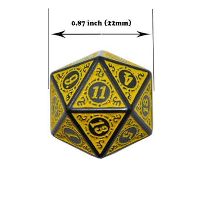 SmartDealsPro 10-Pack Retro 26mm Large 20 Sided Dice D20 Polyhedral Dice for DND RPG MTG Table Game(Retro White) - color: Retro White