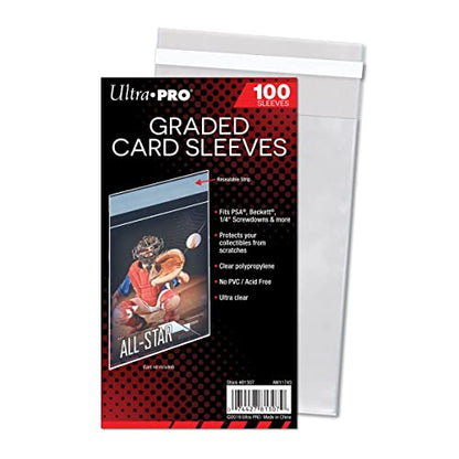 Ultra Pro - Graded Card Sleeves Resealable, Crystal Clear Premium Graded Trading Card Display Storage Sleeves Protectors