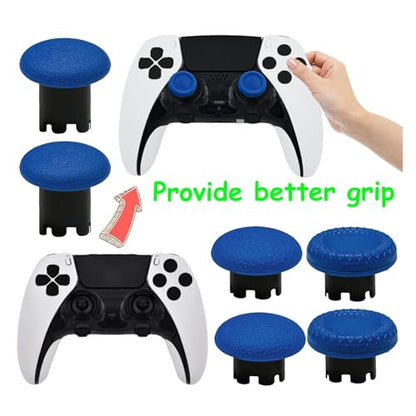 6 Pack Interchangeable Thumbstick Caps for PS5 DualSense Edge Controller Joysticks, DualSense Edge Controller Swappable Thumbsticks Replacement for PS5 Edge Controller (Blue) - color: Blue