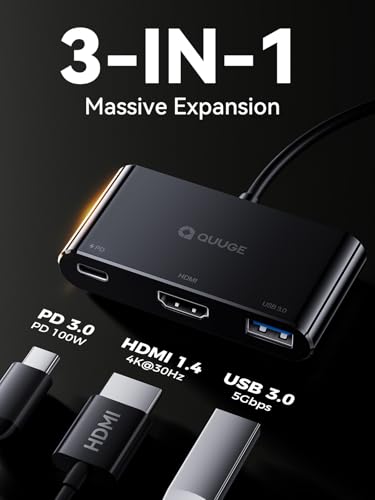 Switch Dock Docking Station for Nintendo: Portable Switch TV Dock Adapter Compatible with Nintendo Switch/OLED/Steam Deck/Laptop, USB C to HDMI Adapter with 4K, PD 100W Charging, USB 3.0 Port - style: QC301【1 × HDMI + 1 × USB-A + PD 100W】