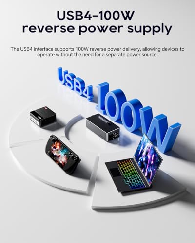 AOOSTAR AG02 External GPU Dock Station with USB4+OCULINK Ports and 800W PSU,EGPU Suitable for Graphics Cards Under 600W Power,eGPU Enclosure for RTX 4090, AMD RX 7900 XTX etc