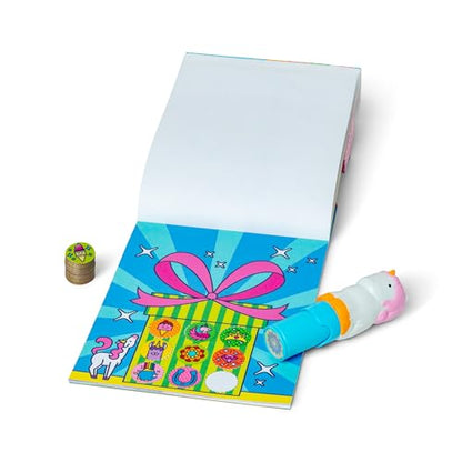 Melissa & Doug Sticker Wow!™ Unicorn Bundle: Sticker Stamper, 24-Page Activity Pad, 600 Total Stickers, Arts and Crafts Fidget Toy Collectible Character - style: Unicorn