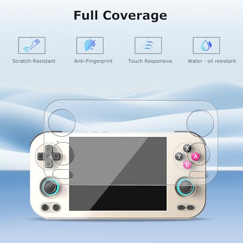 【2Pack】 for Anbernic RG476H Retro Handheld Game Console Screen Protector – 9H Tempered Glass, Anti-Scratch, HD Clarity, Touch Sensitive, Easy Installation, Anti-Fingerprint, Bubble-Free