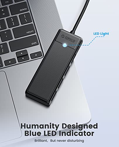 ORICO USB 3.0 Hub, 4-Port USB Hub with 0.5Ft Cable, Ultra Slim USB-Splitter for Laptop MacBook Pro, iMac, Surface Pro, XPS, PS5，PC, Flash Drive, Mobile HDD - size: 0.5Ft