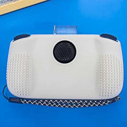 Protective Case for RG Cube Silicone Soft Skin Cover Sleeve with Lanyard for RG Cube Retro Handheld Game Console Anti-Drop Shockproof Shell Case Accessories (Light White) - color: Light White