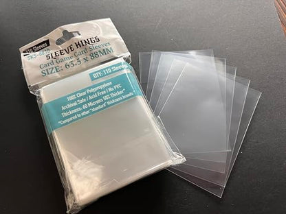 Sleeve Kings Card Sleeves 63.5x88mm Standard Size, 60 Micron, 4-Pack, 440ct | Crystal Clear Protection, Acid-Free & PVC-Free, Compatible with Magic: The Gathering, Terraforming Mars & More - size: 63.5 x 88 mm (4x110 Pack, 440 Sleeves), style: Card Game