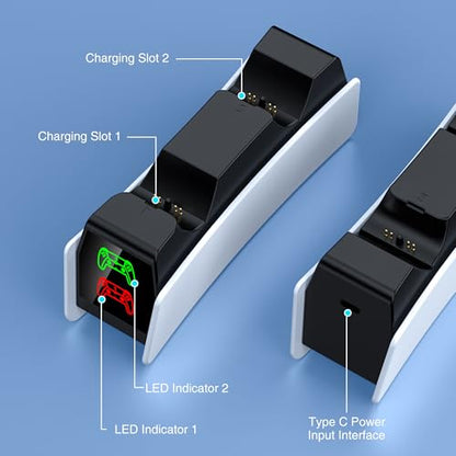 ps5 controller charger station PS5 Accessories Kits, charging station for PlayStation 5/Elite controller, Docking Station Replacement for DualSense Charging Station with USB C Cable