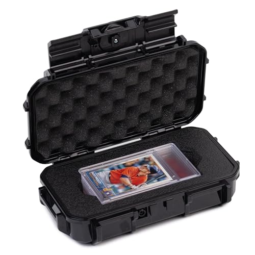 Evergreen Collector Cases - Trading Card Storage - 5 Graded or Magnetic Slab Compatible with PSA BGS SGC Baseball Basketball YuGiOh (Black) - color: Black, size: 5 Slabs