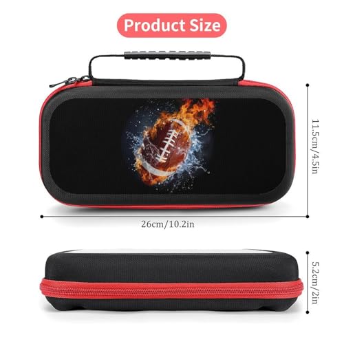 AoHanan Switch Carrying Case Flying American Football Ball Switch Game Case with 20 Games Cartridges Hard Shell Travel Protection Storage Case for Console & Accessories - color: Flying American Football Ball