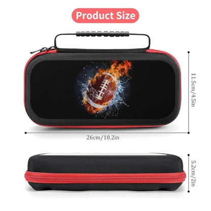 AoHanan Switch Carrying Case Flying American Football Ball Switch Game Case with 20 Games Cartridges Hard Shell Travel Protection Storage Case for Console & Accessories - color: Flying American Football Ball